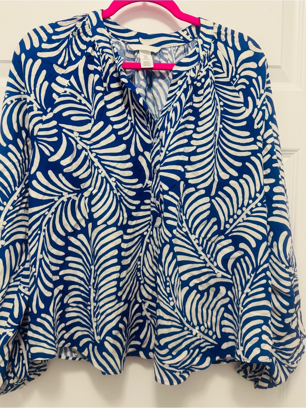 H&M Blue print Blouse